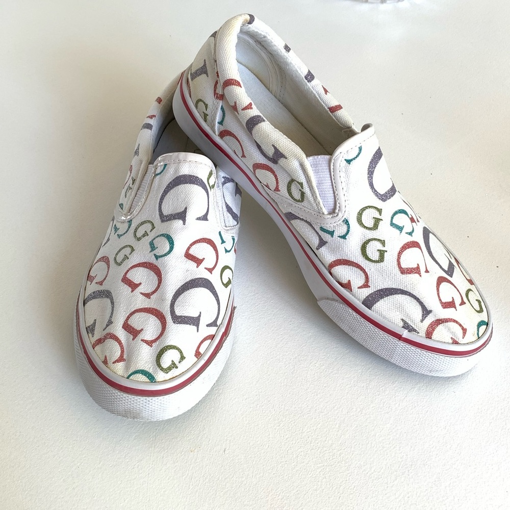 Guess Canvas G Logo Print Slip-On Shoes